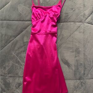 Windsor Vibrant Pink Satin Dress